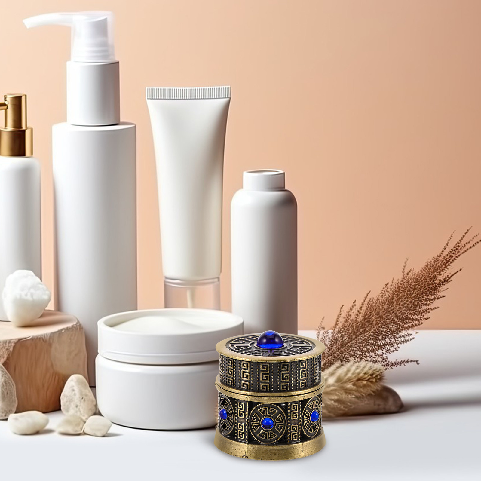 Luxury Skincare Travel Size - 튼튼한 리필형 크림 용기, 금속 프레임,