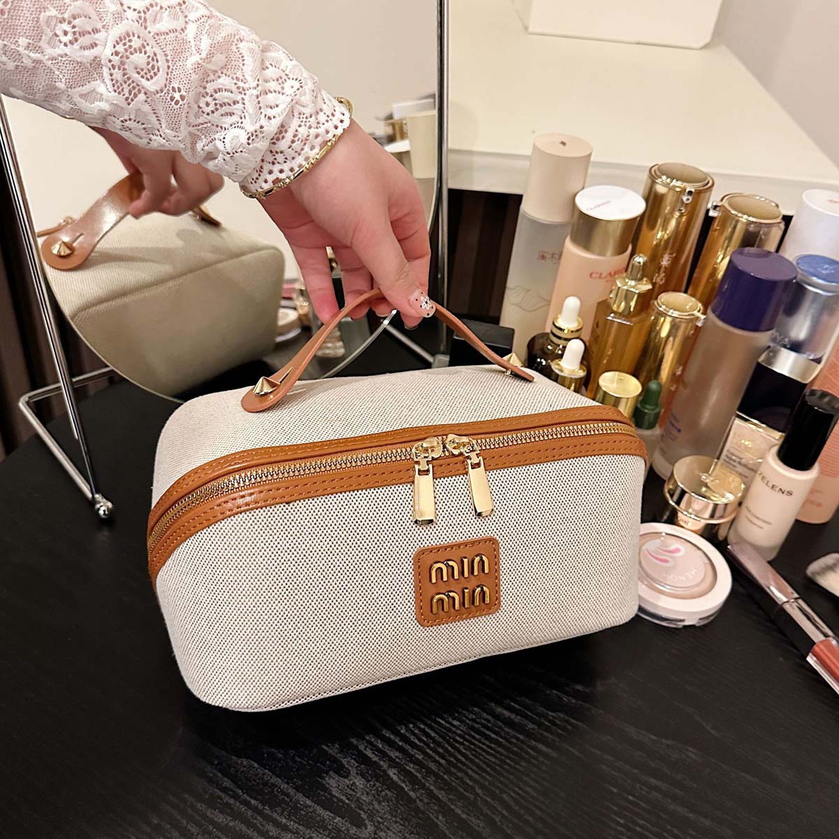 Luxury High End Skincare - 메이크업 가방 - 레트로풍의 가벼운 럭셔리