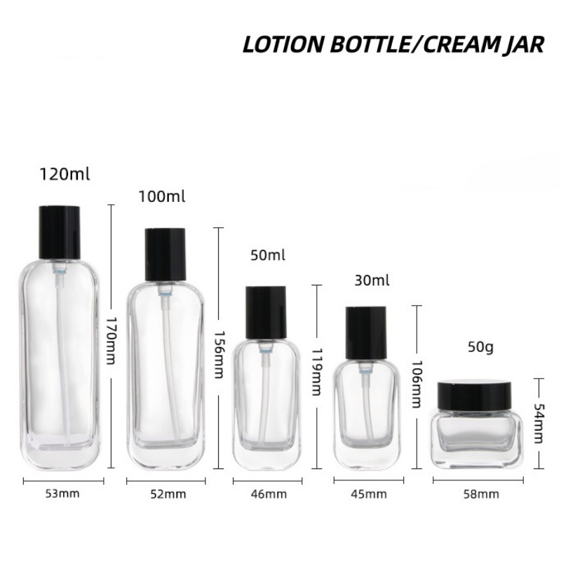 【로고 맞춤 제작】1개 고급 투명 유리 스킨케어 포장  - Luxury Skincare & Spa Reviews 리뷰 및 가격