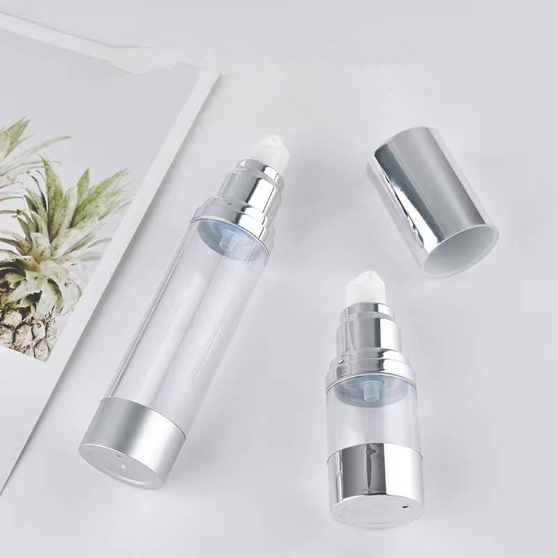 밝은 매트 실버 진공 병 펌프, 에어리스 럭셔리 휴대용 - Luxury Skincare Bottles 리뷰 및 가격