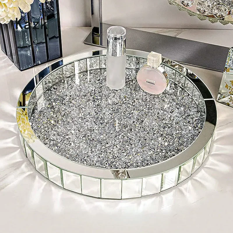 럭셔리 다이아몬드 상감 유리 보관 트레이, 장식 침실  - Luxury Skincare Bottles 리뷰 및 가격
